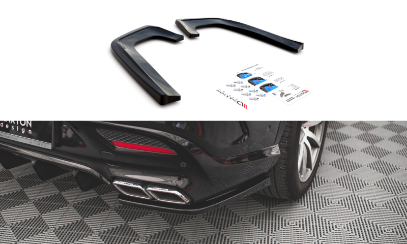 Maxton Heck Ansatz Flaps Diffusor V.2 für Mercedes-Benz GLE Coupe 63 AMG C292 schwarz Hochglanz ME-GLE-C292-AMG-RSD2-G