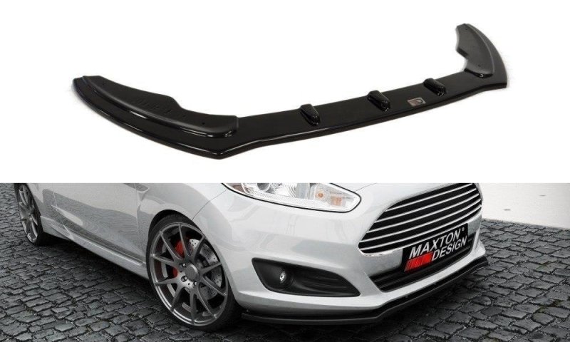 Maxton Front Ansatz für Ford Fiesta Mk7 FL schwarz Hochglanz FO-FI-7F-FD1-G