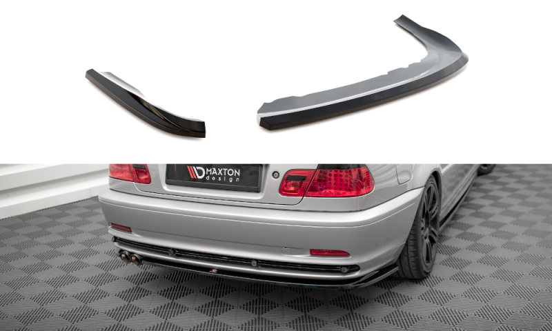 Maxton Heck Ansatz Flaps Diffusor BMW 3er Coupe E46 schwarz Hochglanz BM-3-46-C-RSD1-G