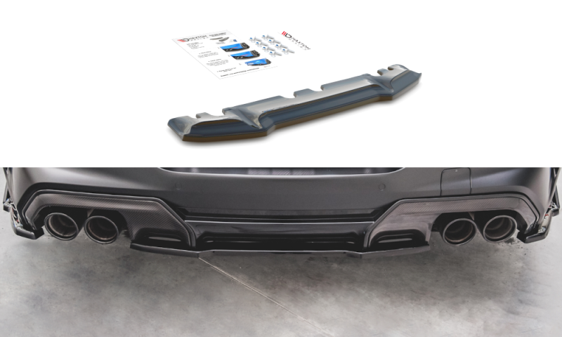 Maxton Mittlerer Diffusor Heck Ansatz für BMW M8  Gran Coupe F93 schwarz Hochglanz BM-M8-G16-GC-RD1-G