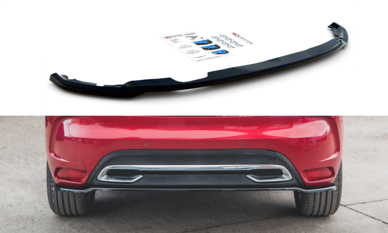 Maxton Mittlerer Diffusor Heck Ansatz für Citroen DS4 schwarz Hochglanz CI-DS4-1-RD1-G
