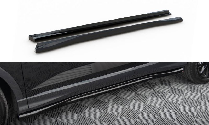 Maxton Seitenschweller Ansatz Audi Q3 Sportback F3 schwarz Hochglanz AU-Q3-2-SB-SD1-G