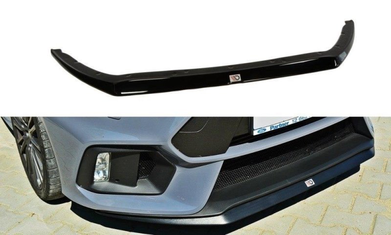 Maxton Front Ansatz V.2 für Ford Focus RS Mk3 schwarz Hochglanz FO-FO-3-RS-FD2-G