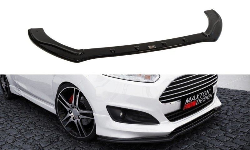 Maxton Front Ansatz für Ford Fiesta ST-Line Mk7 FL schwarz Hochglanz FO-FI-7F-STLINE-FD1-G