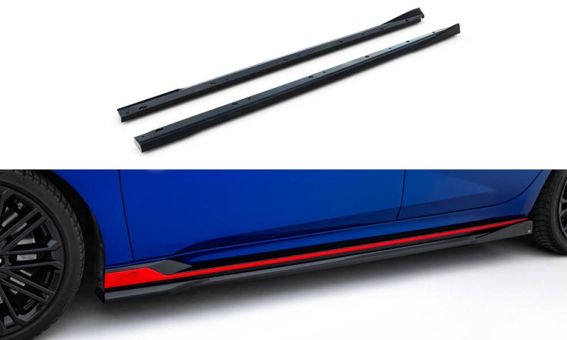 Maxton Seitenschweller Ansatz Hyundai Elantra N Mk7 schwarz Hochglanz HY-EL-7-N-SD1-G