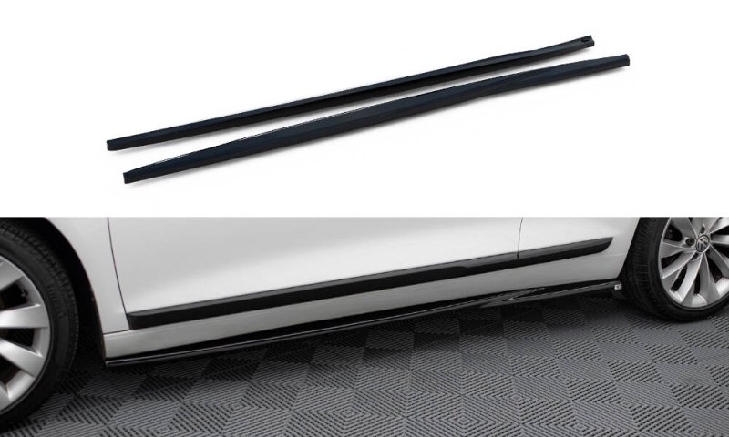 Maxton Seitenschweller Ansatz VW Scirocco Mk3 Facelift schwarz Hochglanz VW-SC-3F-SD1-G