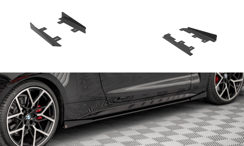 Maxton Side Flaps BMW 4er M-Paket G22 schwarz Hochglanz BM4G22MPACKCNC-SRF1-G