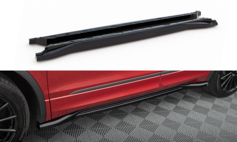 Maxton Seitenschweller Ansatz Seat Tarraco FR Mk1 schwarz Hochglanz SE-TA-1-FR-SD1-G