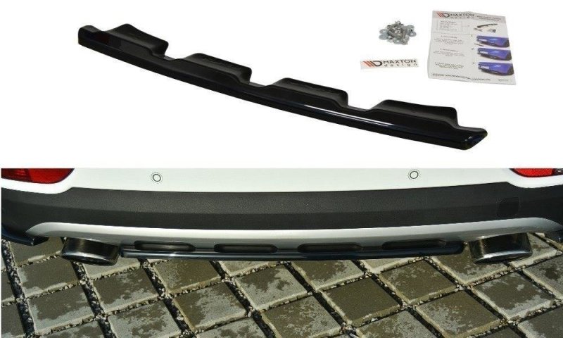 Maxton Mittlerer Diffusor Heck Ansatz für KIA SPORTAGE mk4 GT-Line schwarz Hochglanz KI-SP-4-GT-RD1-G