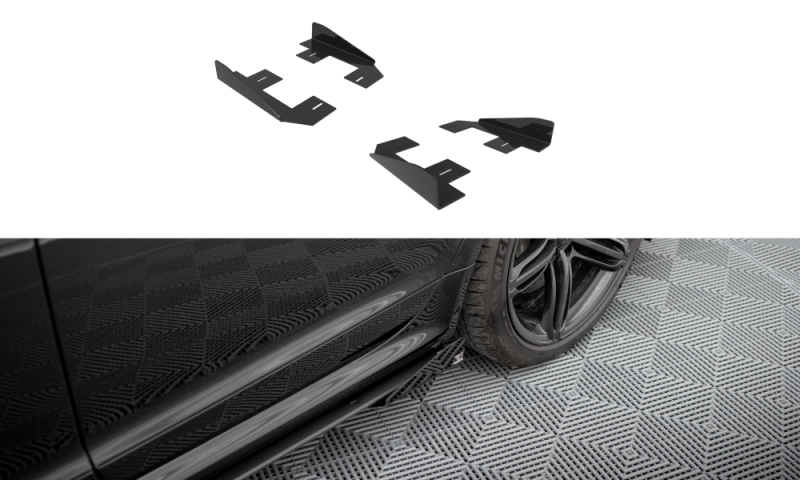 Maxton Side Flaps Audi RS6 Avant C6 schwarz Hochglanz AURS6C6CNC-SF1-G