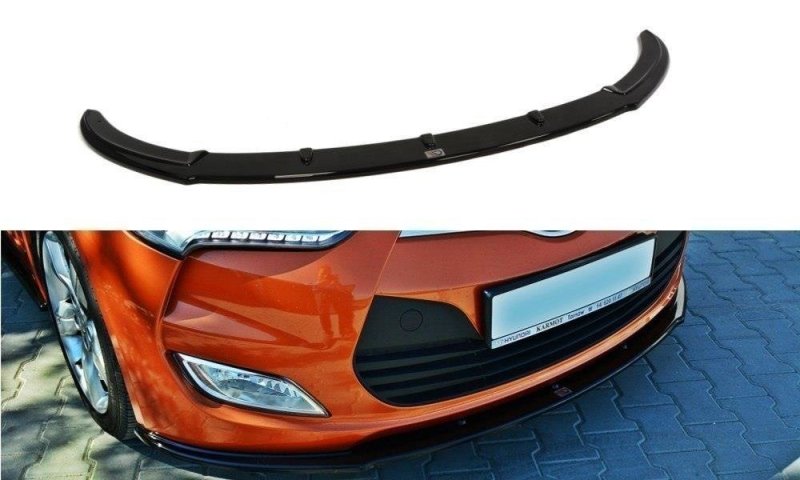 Maxton Front Ansatz für Hyundai Veloster schwarz Hochglanz HY-VE-FD1-G