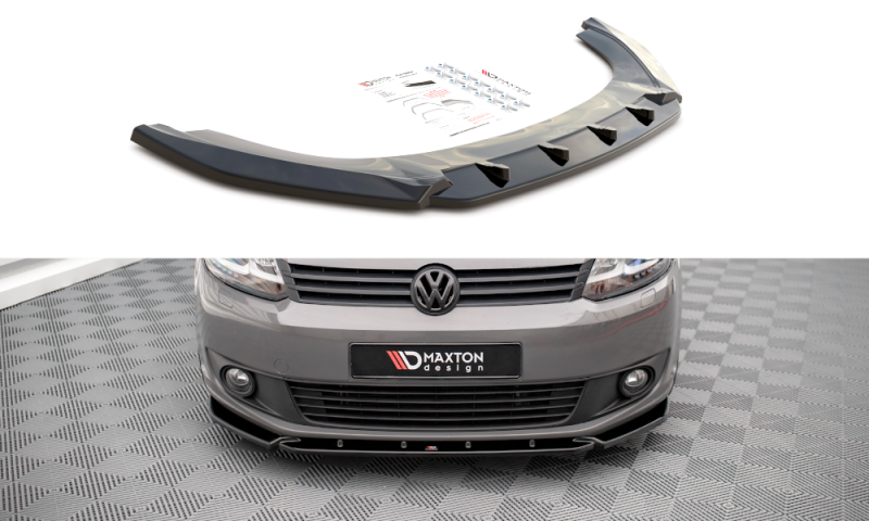 Maxton Front Ansatz für Volkswagen Caddy Mk3 Facelift schwarz Hochglanz VW-CA-3F-FD1-G