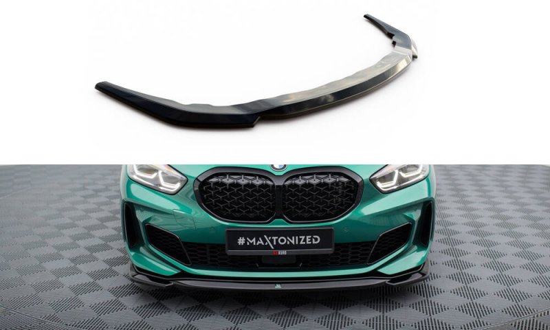 Maxton Front Ansatz V.1 für0 BMW M135i F40 schwarz Hochglanz BM-1-40-M-FD3-G