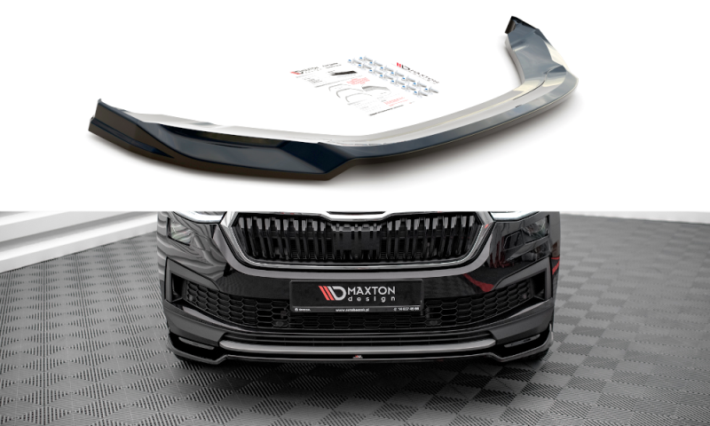 Maxton Front Ansatz V.2 für Skoda Kodiaq Mk1 Facelift schwarz Hochglanz SK-KO-1F-FD2-G