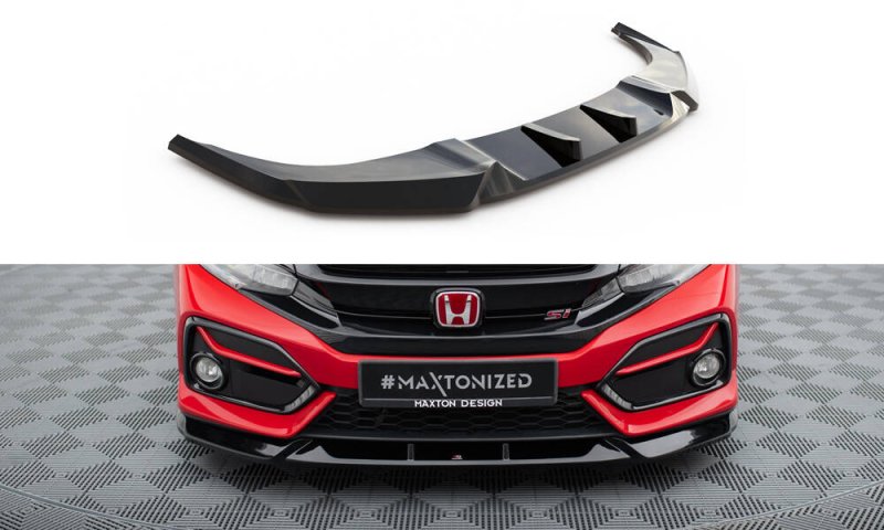 Maxton Front Ansatz Honda Civic SI Mk10 schwarz Hochglanz HO-CI-10-SI-FD1-G