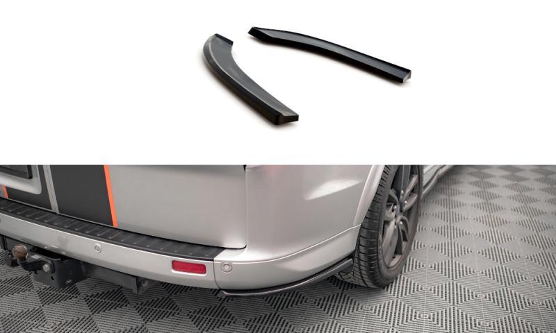 Maxton Heck Ansatz Flaps Diffusor für Ford Transit Custom ST-Line Mk1 Facelift schwarz Hochglanz FO-TRC-1F-STLINE-RSD1-G