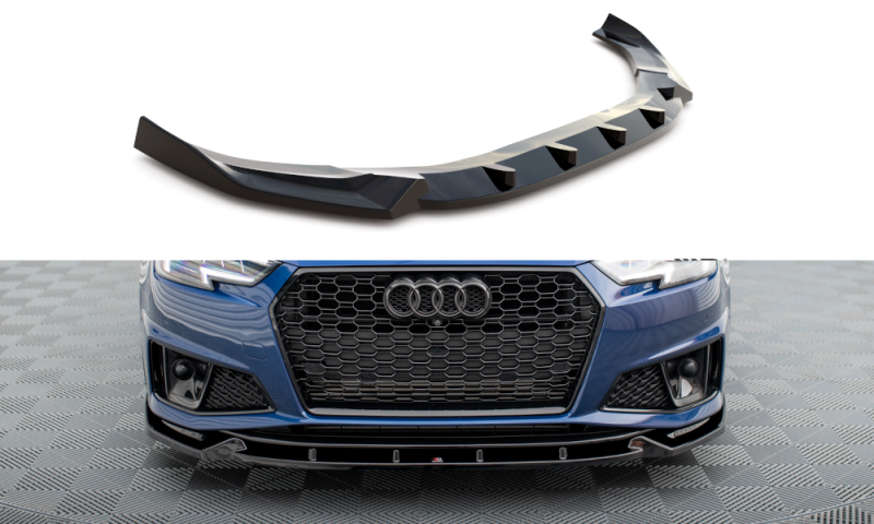 Maxton Front Ansatz V.1 für Audi A4 Competition B9  schwarz Hochglanz AU-A4-B9-COMP-FD1-G