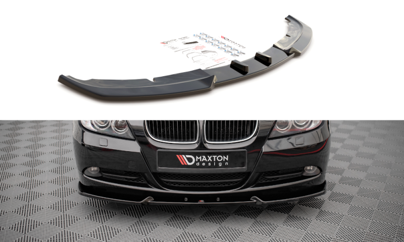 Maxton Front Ansatz V.1 für BMW 3er E90 schwarz Hochglanz BM-3-90-FD1-G
