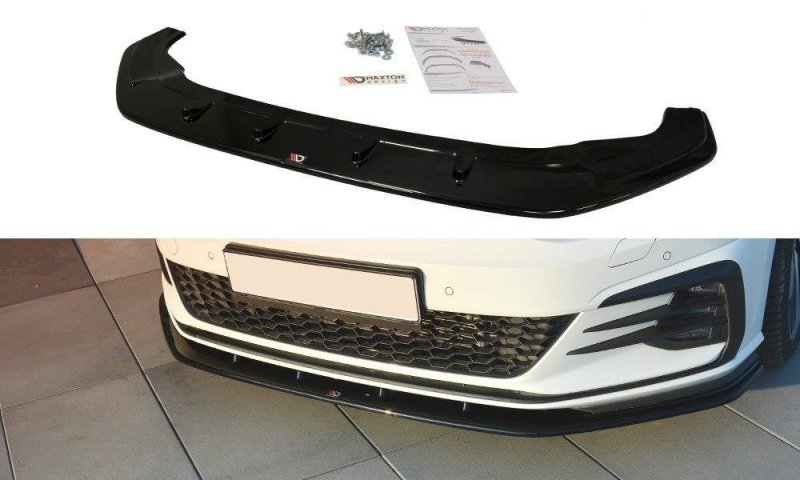 Maxton Front Ansatz für VW GOLF 7 GTI FACELIFT V.1 schwarz Hochglanz VW-GO-7F-GTI-FD1-G