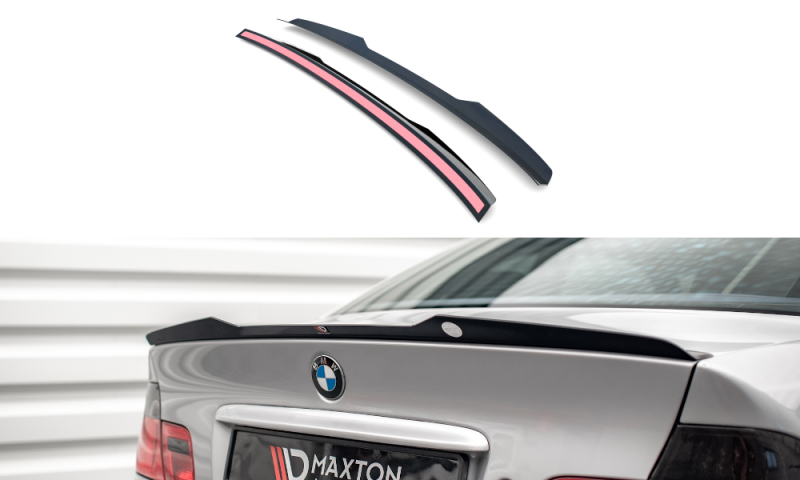 Maxton Spoiler CAP Abrisskante V.2 BMW 3er Coupe E46 schwarz Hochglanz BM-3-46-C-CAP2-G