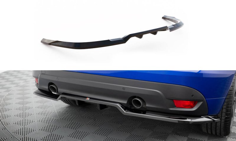 Maxton Mittlerer Cup Diffusor Heck Ansatz Jaguar F-Pace R-Sport Mk1 schwarz Hochglanz JA-FP-1-RSPORT-RD1G+RD2-G