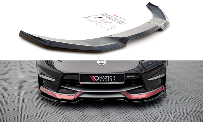 Maxton Front Ansatz V.3 für Nissan 370Z Nismo Facelift schwarz Hochglanz NI-370Z-NISMO-FD3-G