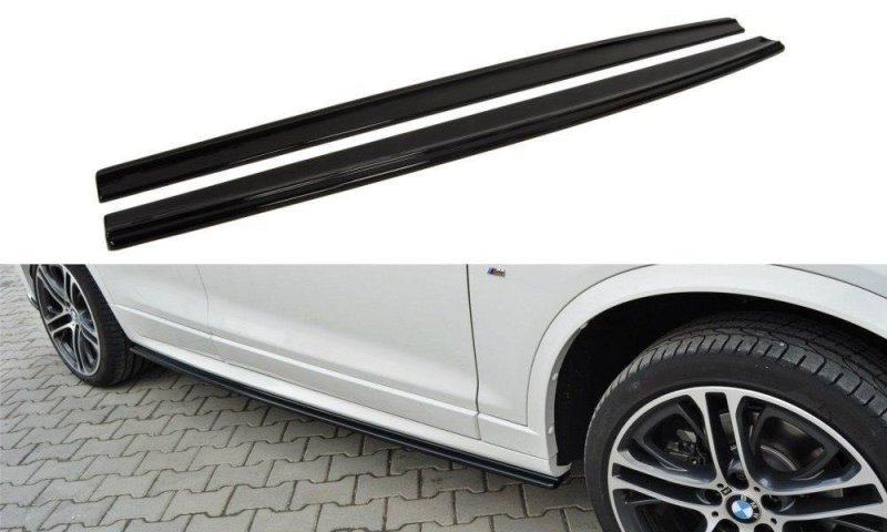 Maxton Seitenschweller Ansatz für BMW X4 M Paket schwarz Hochglanz BM-X4-26-MPACK-SD1-G