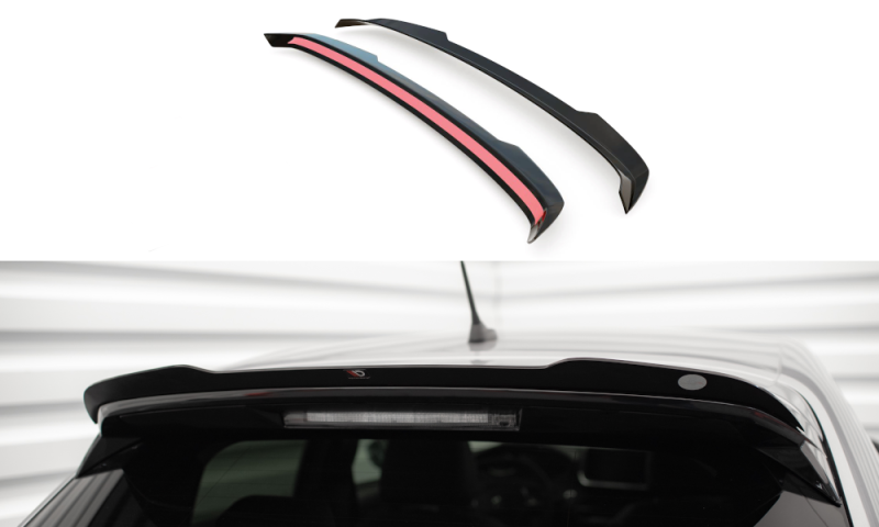 Maxton Spoiler CAP V.2 für Peugeot 208 Mk2 schwarz Hochglanz PE-208-2-CAP2-G