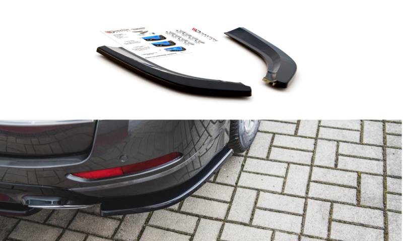 Maxton Heck Ansatz Flaps Diffusor für Ford S-Max Vignale Mk2 Facelift schwarz Hochglanz FO-SMAX-2F-VG-RSD1-G