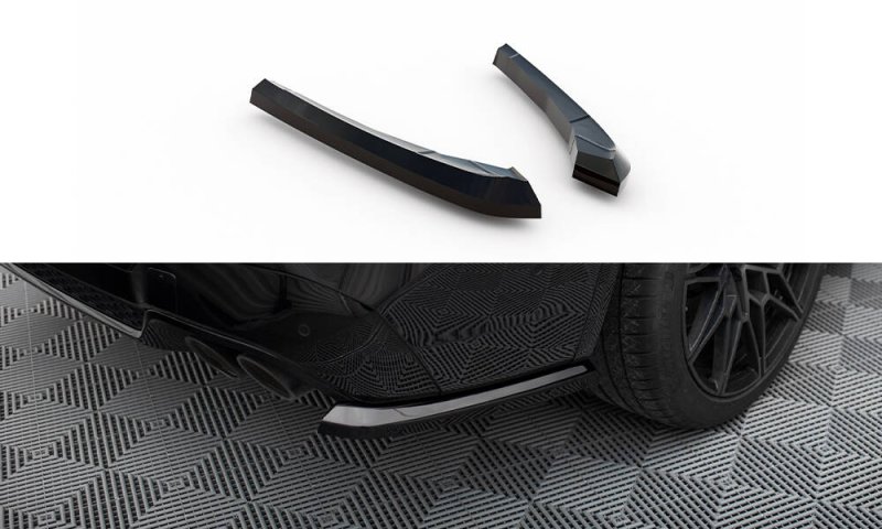 Maxton Heck Ansatz Flaps Diffusor V.1 BMW X3 M F97 / F97 Facelift schwarz Hochglanz BM-X3M-F97F-RSD1-G