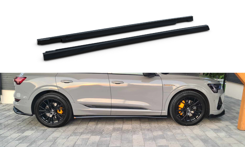 Maxton Seitenschweller Ansatz Audi e-Tron S-Line schwarz Hochglanz AU-ETRON-1-SLINE-SD1-G