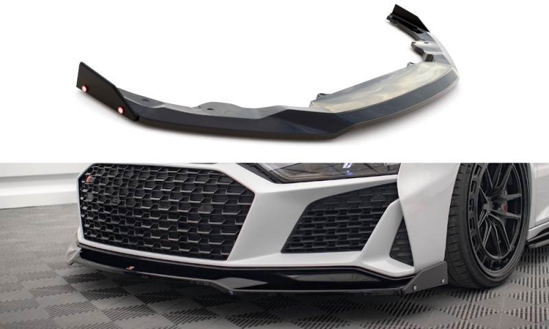 Maxton Front Ansatz V.3 +Flaps für Audi R8 Mk2 Facelift AU-R8-2F-FD4G+FD4RG+FS