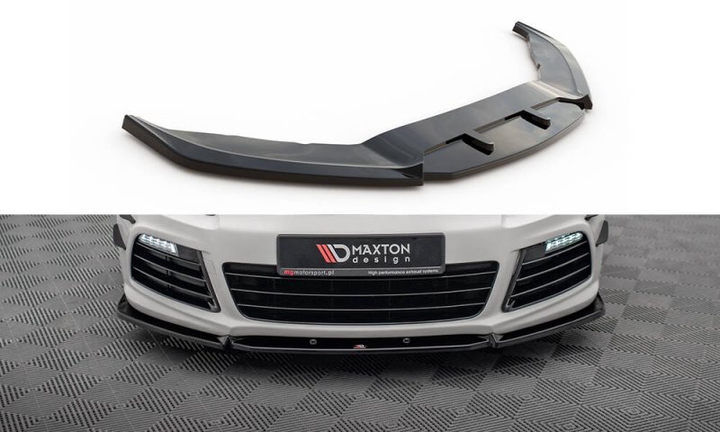Maxton Front Ansatz V.3 VW Scirocco R Mk3 schwarz Hochglanz VW-SC-3-R-FD3-G