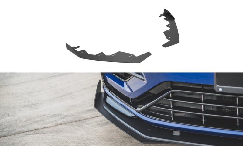 Maxton Flaps Volkswagen Golf 7 R / R-Line Facelift schwarz Hochglanz VWGO7FRCNC-FSF1-G
