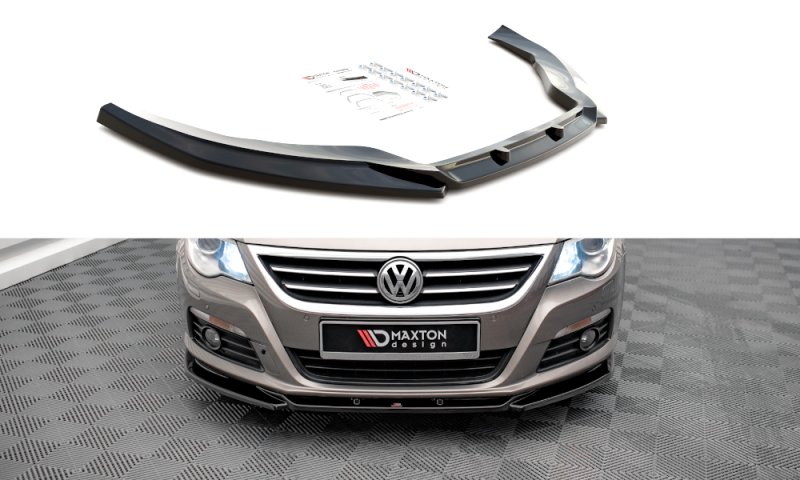 Maxton Front Ansatz V.4 für Volkswagen Passat CC schwarz Hochglanz VW-PA-CC-FD4-G