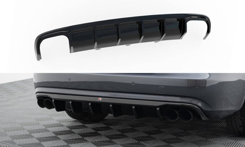 Maxton Diffusor Heck Ansatz Audi A4 B8 Facelift (Version mit Doppelauspuff auf beiden Seiten) AU-A4-B8F-RS1GOO_OO