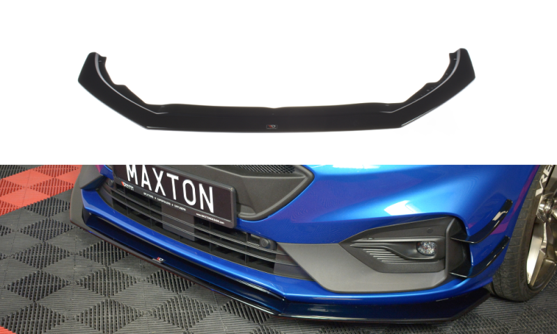 Maxton Front Ansatz V.6 für Ford Focus ST / ST-Line Mk4 schwarz Hochglanz FO-FO-4-STLINE-FD6-G