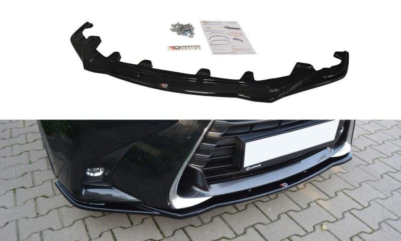 Maxton Front Ansatz V.1 für Lexus GS Mk4 Facelift schwarz Hochglanz LE-GS-4F-FSPORT-FD1-G
