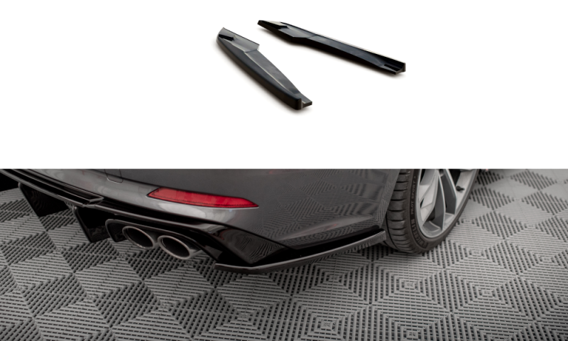 Maxton Heck Ansatz Flaps Diffusor Audi S5 Coupe / Sportback F5 schwarz Hochglanz AU-S5-2-RSD1-G