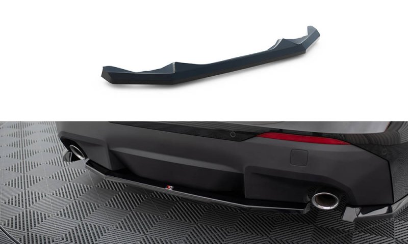 Maxton Mittlerer Cup Diffusor Heck Ansatz BMW 2 Coupe G42 schwarz Hochglanz BM-2-G42-RD1-G