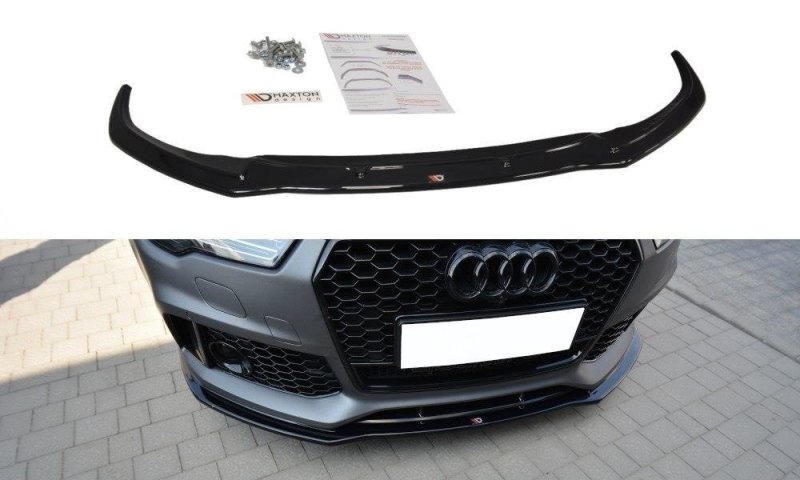 Maxton Front Ansatz V.1 für Audi RS7 Facelift schwarz Hochglanz AU-RS7-1F-FD1-G