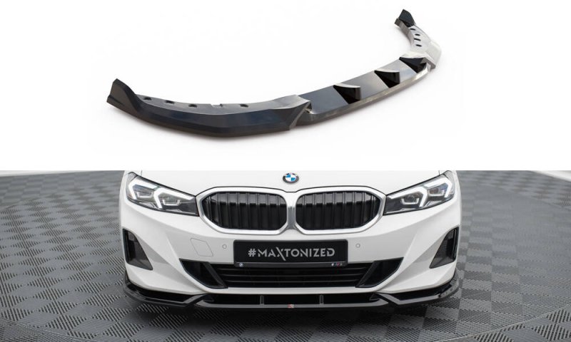 Maxton Front Ansatz BMW 3er Limousine / Touring G20 / G21 Facelift schwarz Hochglanz BM-3-21F-FD1-G