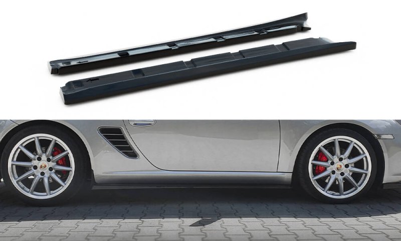 Maxton Seitenschweller Ansatz Porsche Boxster 987 schwarz Hochglanz PO-BO-S-987-SD1-G