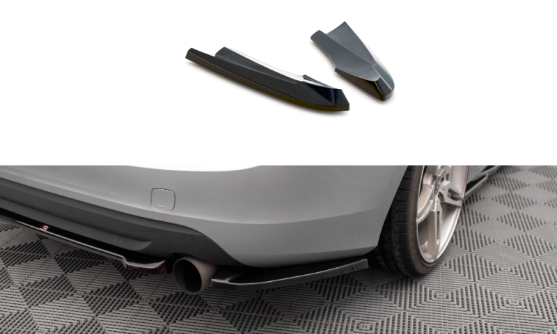 Maxton Heck Ansatz Flaps Diffusor für Volvo S60 R-Design Mk2 schwarz Hochglanz VO-S60-2-RDESIGN-RSD1-G