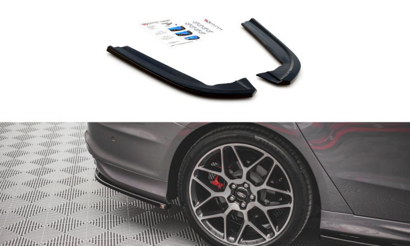 Maxton Heck Ansatz Flaps Diffusor V.1 für Ford Mondeo ST-Line Mk5 Facelift schwarz Hochglanz FO-MO-5F-STLINE-RSD1-G