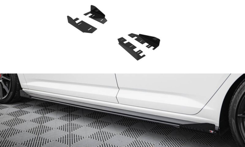Maxton Side Flaps VW Jetta GLI Mk7 schwarz Hochglanz VWJE7GLICNC-SF1-G