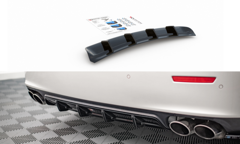 Maxton Diffusor Heck Ansatz für Maserati Ghibli Mk3 schwarz Hochglanz MA-GH-1-RS1-G