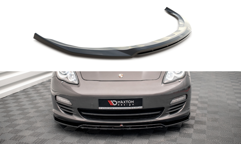Maxton Front Ansatz V.1 für Porsche Panamera / Panamera Diesel 970 schwarz Hochglanz PO-PA-970-FD1G+FD1R-G