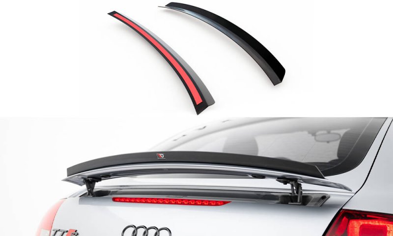 Maxton Spoiler CAP Abrisskante Audi TT 8J schwarz Hochglanz AU-TT-2-SLINE-CAP1-G