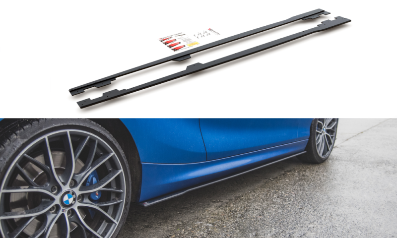 Maxton Racing Seitenschweller Ansatz für BMW 1er F21 M135i / M140i / M-Paket BM1F20MCNC-SD1B